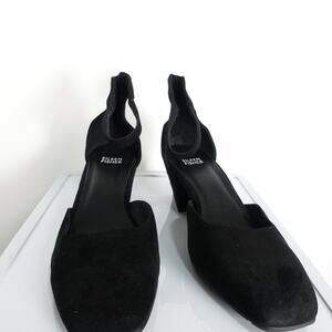VGUC Women's Sz. 9.5 Eileen Fisher Goldie Suede Black Pump Heels Sold Out